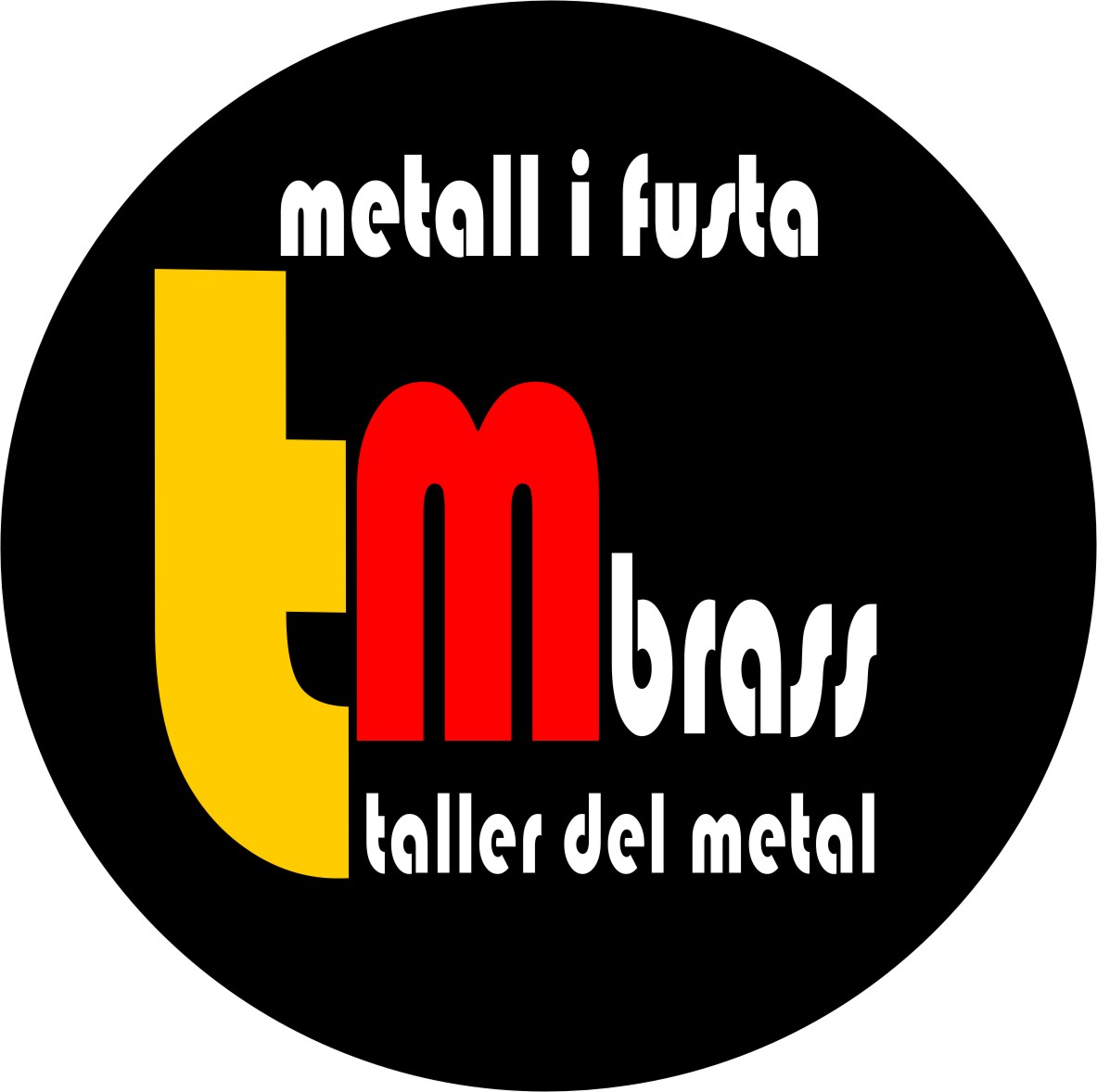 logo metall i fusta